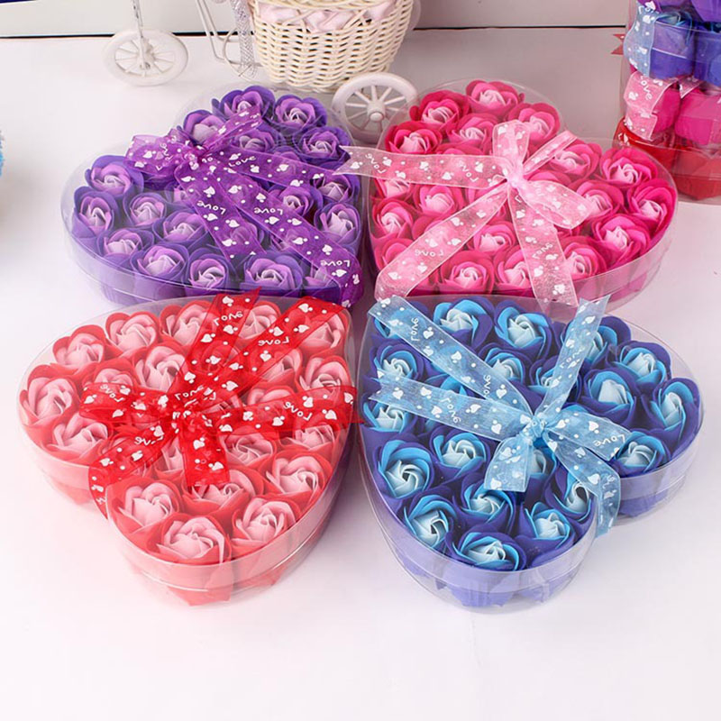 24pcs/box heart shaped soap rose flower gift box creative Mother's day valentine's gift soap rose flower head display flower, Red
24pcs/box heart shaped soap rose flower gift box creative Mother's day valentine's gift soap rose flower head display flower, Red