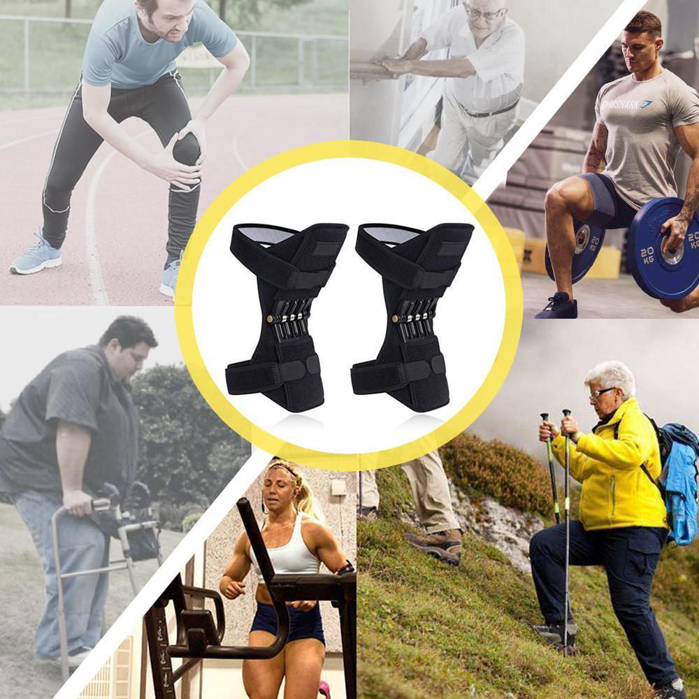 Joint Support Knee Pads Breathable Powerful Rebound Spring Force Knee Booster Knee Brace Support for Sports Climbing Power Lift T191226