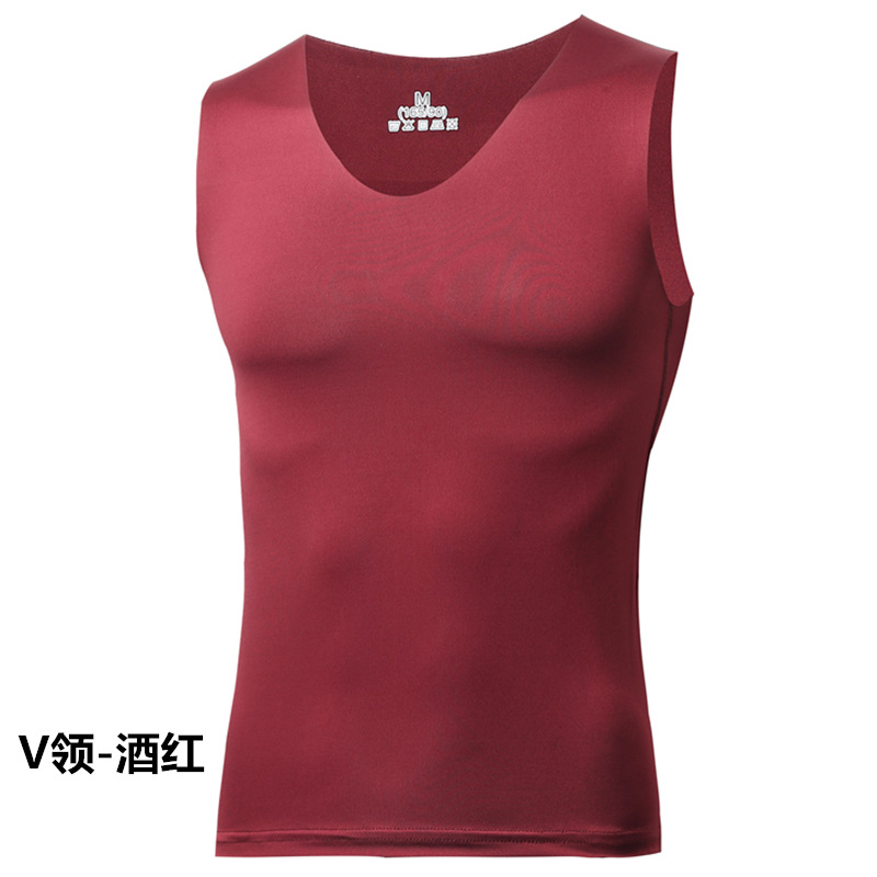 Men Running Vest Sleeveless Shirt Summer Slim Tank L-5XL Men Sport Vest Top New Workout Training Man Singlet ice silk undershirt