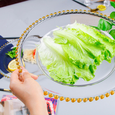 21cm round wedding clear golden glass beaded charger pates glass plate for wedding table decoration EEA523
21cm round wedding clear golden glass beaded charger pates glass plate for wedding table decoration EEA523