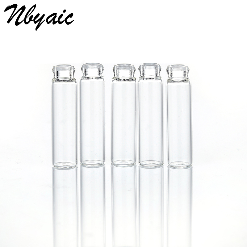 plastic rod glass small sample empty bottle essential oil test tube bottle perfume dropper mini empty bottles 150Pcs 1ml 2ml