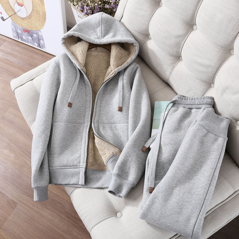 Autumn Winter Plus Velvet Long Sleeve Sweatshirt Sportswear Warm Women Hoodies Sweatshirt Women Oversized Hoodies Jacket Hk180, Dark grey pants
Autumn Winter Plus Velvet Long Sleeve Sweatshirt Sportswear Warm Women Hoodies Sweatshirt Women Oversized Hoodies Jacket Hk180, Dark grey pants