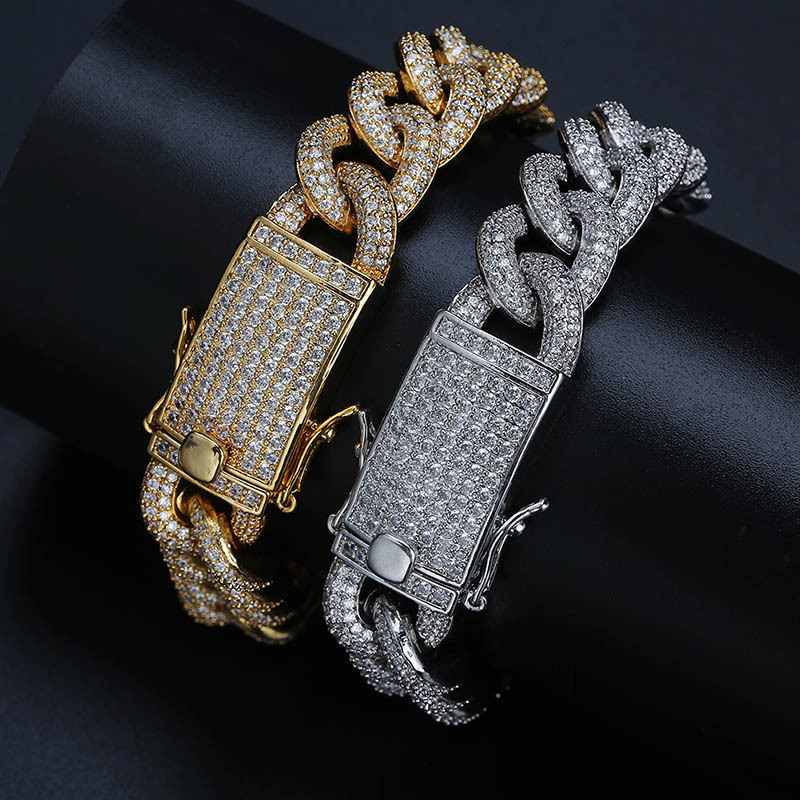 Ins Full Zirconium Cable Bracelet Long Buckle Hip-hop Cuba Chain Tide Man Street Hiphop Bracelet
Ins Full Zirconium Cable Bracelet Long Buckle Hip-hop Cuba Chain Tide Man Street Hiphop Bracelet