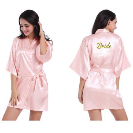 design Bride to be team bride Robe gold Glitter white Satin Lingerie Shower Gift Bridal Party kimono robes MANY COLORS