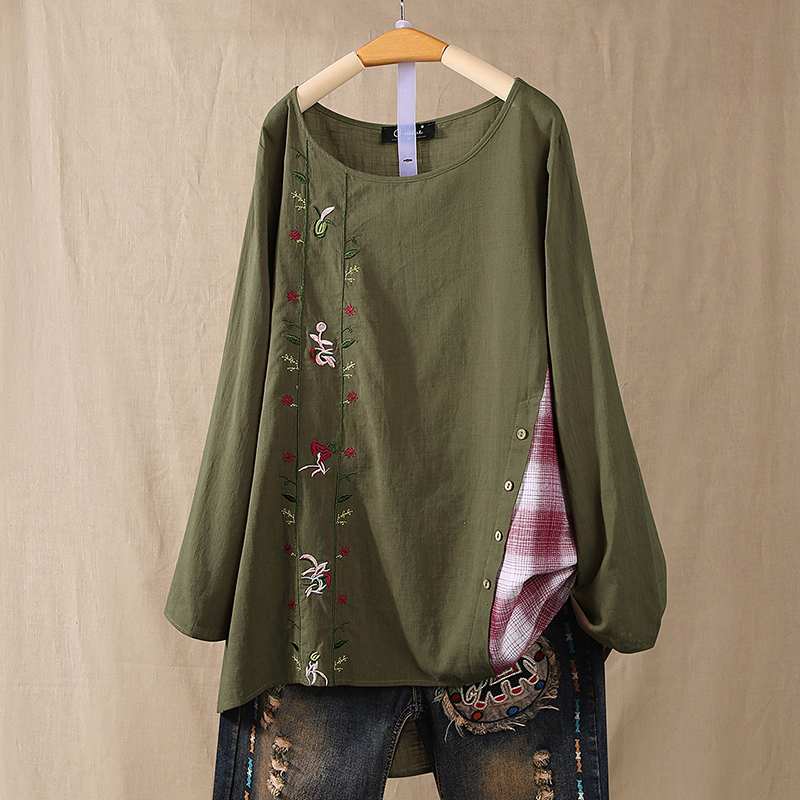 2020 Spring Embroidery Shirts ZANZEA Casual Cehack Blouse Women Vintage Long Sleeve Pacthwork Cotton Blusas Tunic Tops Mujer, Black
2020 Spring Embroidery Shirts ZANZEA Casual Cehack Blouse Women Vintage Long Sleeve Pacthwork Cotton Blusas Tunic Tops Mujer, Black