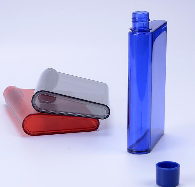 A6 Notebook Square Flat Water Bottle Creative Gift Portable Cover Student Movement Kettle Plastic Water Bottle