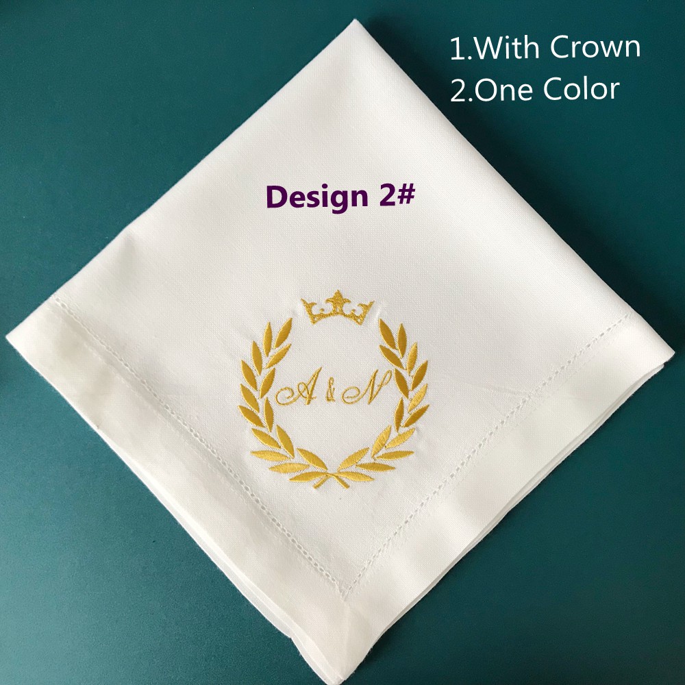 Personalized Napkins Custom napkins Embroidered Cloth Napkins Wedding Gift Monogrammed Napkin Creative Wedding Dinner Hotel Napkin