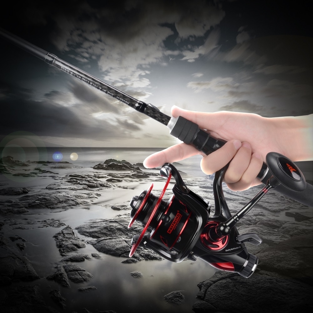KastKing Sharky Baitfeeder III 12KG Drag Carp Fishing Reel with Extra Spool Front and Rear Drag System Freshwater Spinning Reel T191015