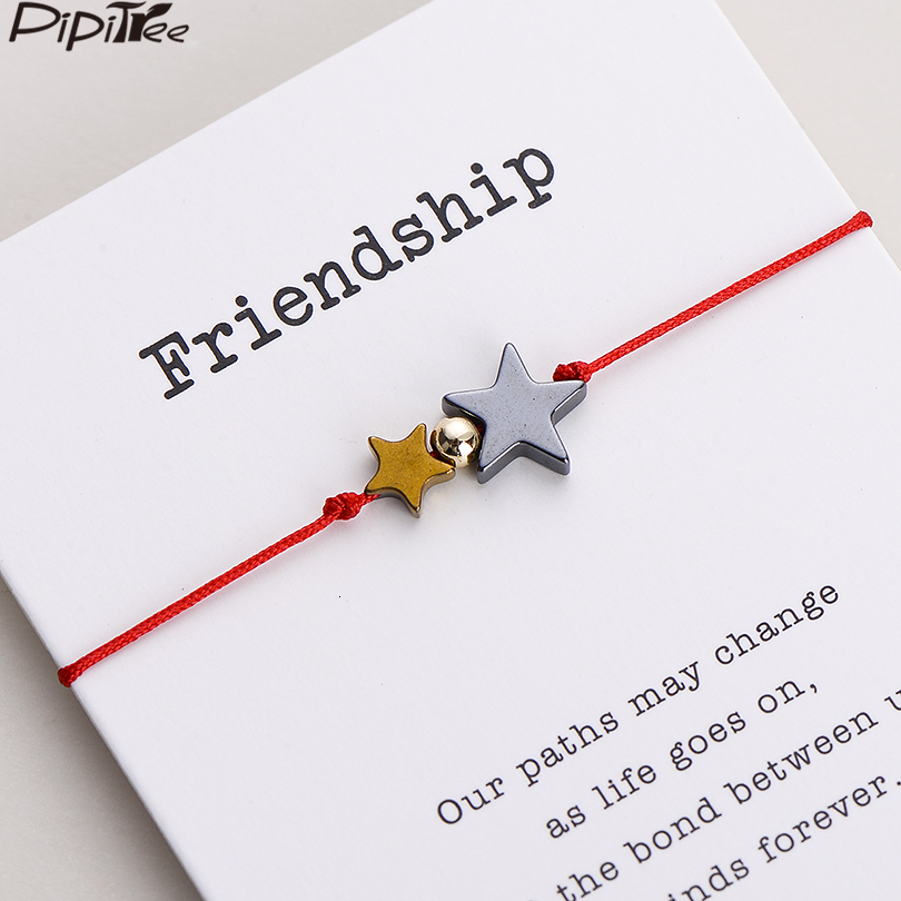 Pipitree Gold Black Hematite Double Star Charm Bracelet For Women Men Lucky Red String Friendship Bracelets Jewelry Gift
Pipitree Gold Black Hematite Double Star Charm Bracelet For Women Men Lucky Red String Friendship Bracelets Jewelry Gift