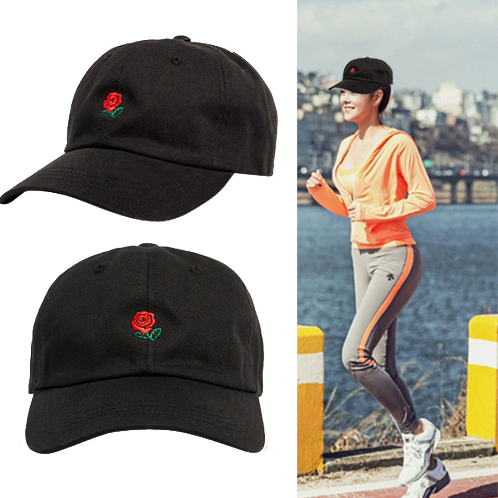 Rose embroidery baseball cap women Adjustable Snapback Cap Women rose Dad Hat Hip Hop Hat caps Journey visor Egg caps A3