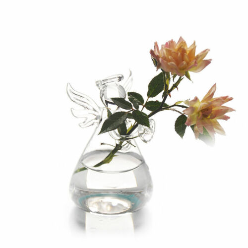Beautiful Modern Cute Glass Angel Shape Flower Plant Hanging Vase Home Office Wedding Decor 1pcs