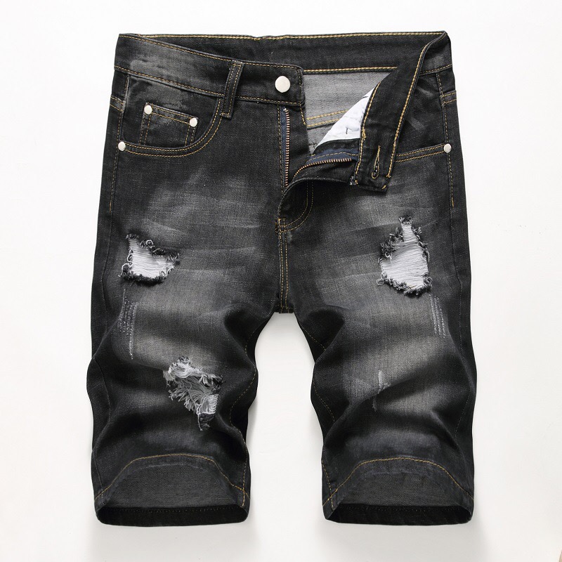 High Quality Ripped Denim Shorts Knee Length Men Jeans Straight Pants Casual Slim Fit Men Jeans, Blue
High Quality Ripped Denim Shorts Knee Length Men Jeans Straight Pants Casual Slim Fit Men Jeans, Blue