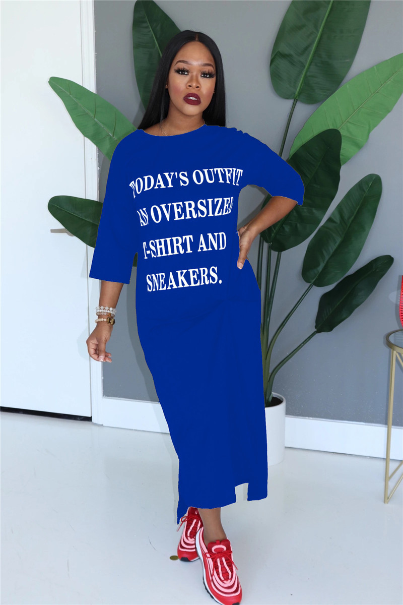 2020 Summer Women Dress Oversize T shirt Dresses Solid With Letters Print Fashion Long Dress Trend Sports Casual Beach Cloth Overall D6806, Mixed or choose from 7 colors
2020 Summer Women Dress Oversize T shirt Dresses Solid With Letters Print Fashion Long Dress Trend Sports Casual Beach Cloth Overall D6806, Mixed or choose from 7 colors