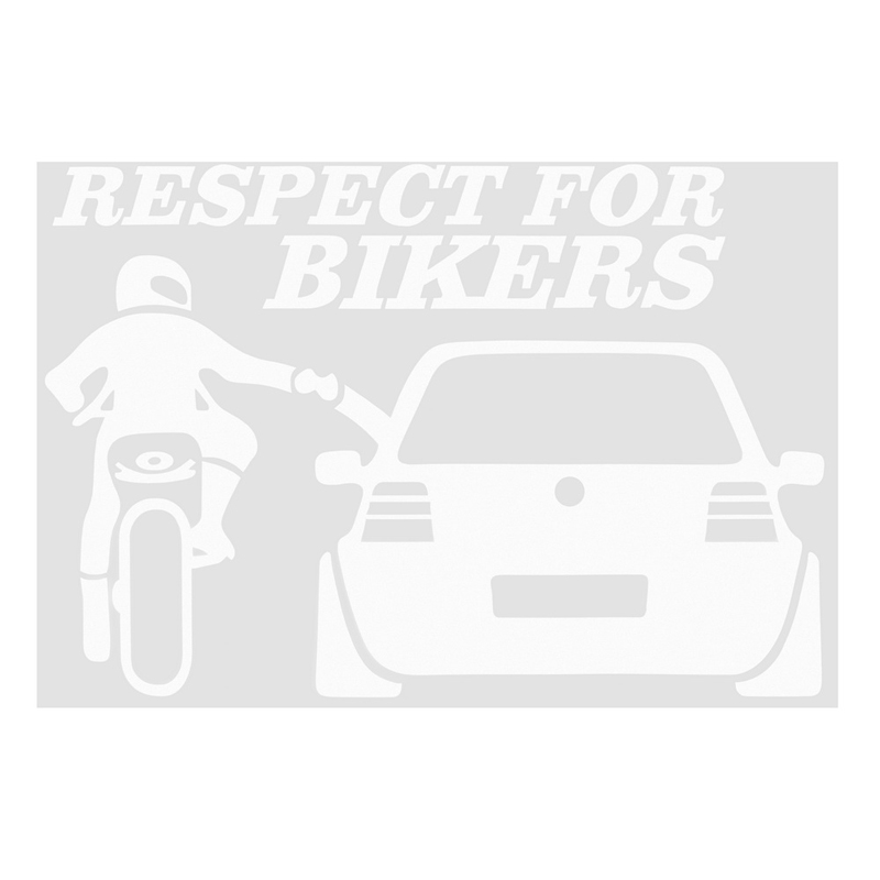 Car Sticker Funny Auto Stickers Respect For Bikers Decals Cars Accessories Autos Motorcycle Bike