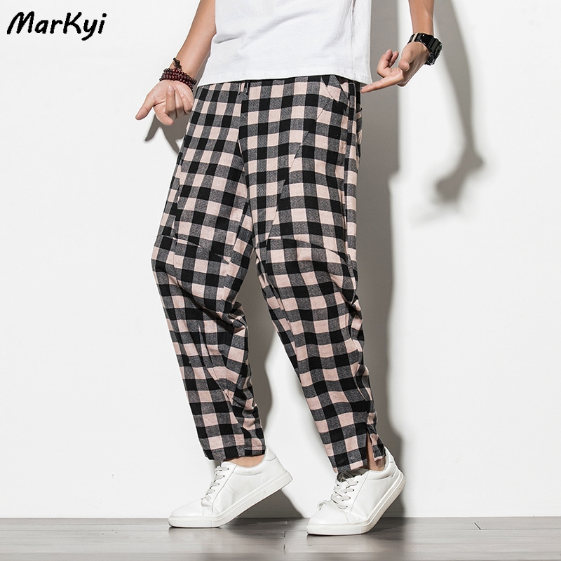 MarKyi 2020 new plaid harem pants men plus size 5xl cotton sweatpants for men casual pants, Black
MarKyi 2020 new plaid harem pants men plus size 5xl cotton sweatpants for men casual pants, Black