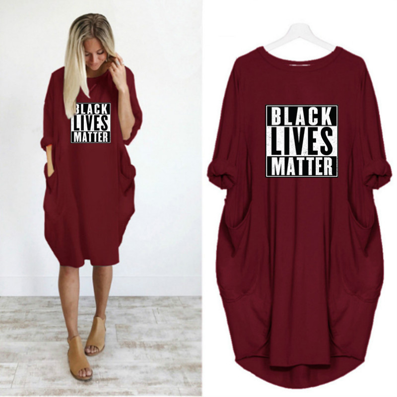 Black Lives Matter Womens New Dresses Trendy Letter Printing Crew Neck Casual Party Dress Fashion Long Sleeves Women Summer Clothes
Black Lives Matter Womens New Dresses Trendy Letter Printing Crew Neck Casual Party Dress Fashion Long Sleeves Women Summer Clothes