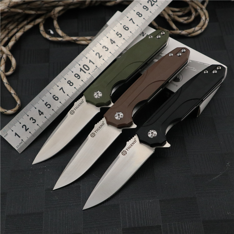 TIGEND Knife CF1818 Pocket Fold Knife D2 Satin Blade G10 handle 3 Colors for EDC Outdoor Camping Fishing Hunter
TIGEND Knife CF1818 Pocket Fold Knife D2 Satin Blade G10 handle 3 Colors for EDC Outdoor Camping Fishing Hunter