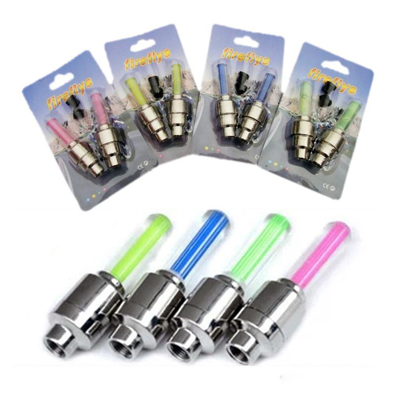 LED Bicycle Lights Wheel Tire Valve's Light Cycling Riding Sport Spoke Safety Warning Lamp Tire Valve Cap Neon Lamp LED Flash Light