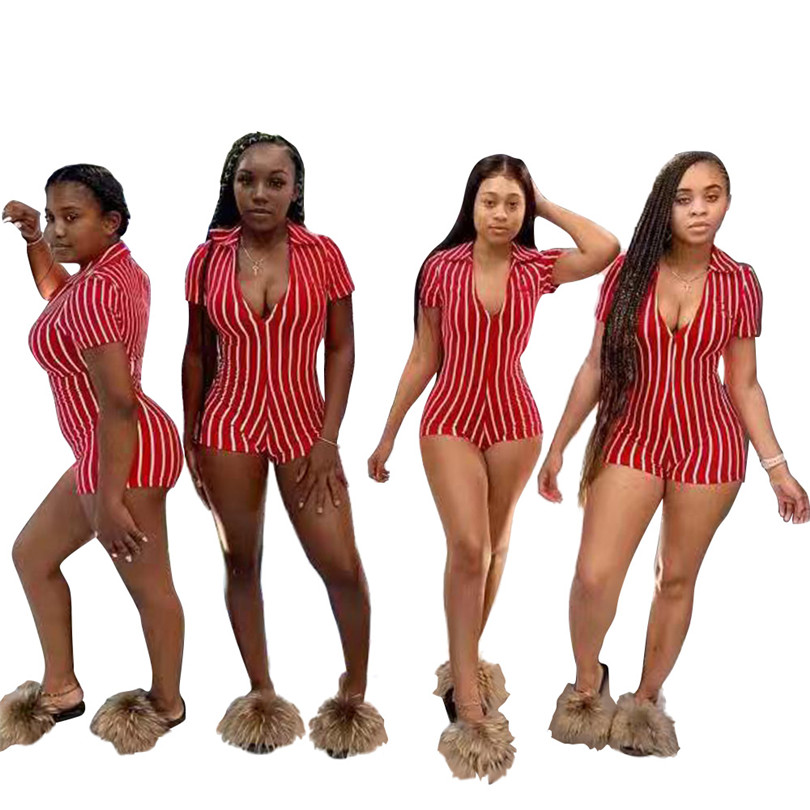 2019 High Quality Slim Temperate Fashion Casual Women Playsuit Striped V-Neck Half Sleeve Bodycon Romper, Red
2019 High Quality Slim Temperate Fashion Casual Women Playsuit Striped V-Neck Half Sleeve Bodycon Romper, Red