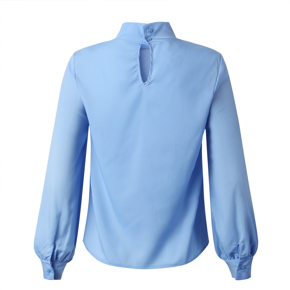Women's Blouses & Shirts Chic High Street Women Blouse Fashion Office Lady Work Shirt Tops Daily Pleated Elagant 2021