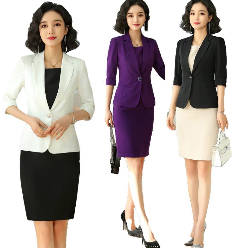 Office Ladies White Blazer Women Business Suits Dress and Jacket Set Half Sleeve Elegant Styles Elegant Dress Suits Women Set, Black dress set
Office Ladies White Blazer Women Business Suits Dress and Jacket Set Half Sleeve Elegant Styles Elegant Dress Suits Women Set, Black dress set
