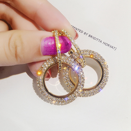 New Rhinestone Korean Fashion Hollow-out Round Drop Earrings Women Luxury Crystal Female Party Gold Silver Trend Earrings Brinco
New Rhinestone Korean Fashion Hollow-out Round Drop Earrings Women Luxury Crystal Female Party Gold Silver Trend Earrings Brinco