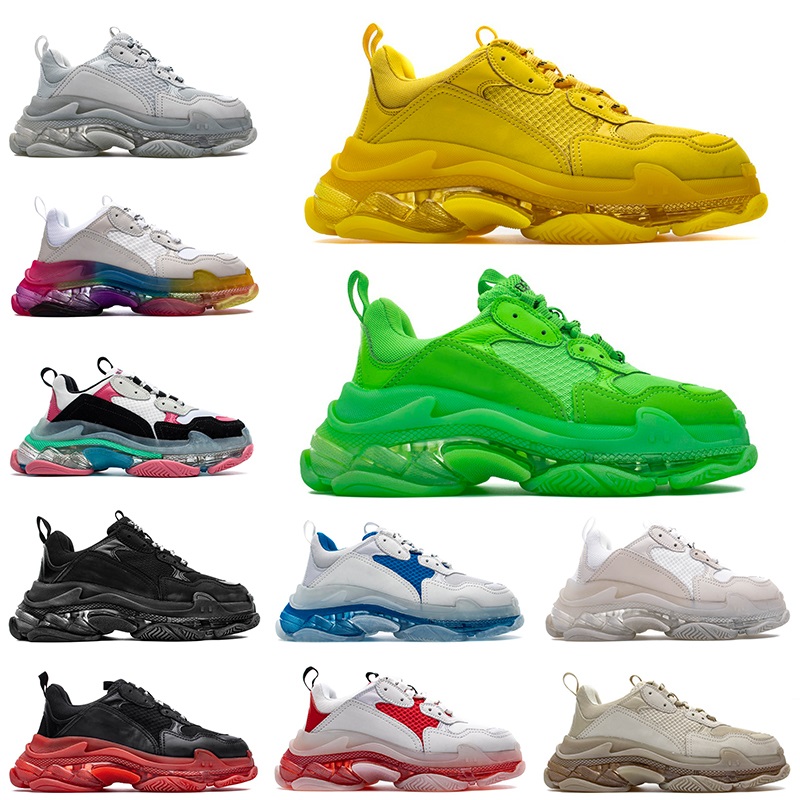 Luxury Designer 17FW Triple S Adds A Clear Bubble Midsole Men Women Sports Sneakers Neon Green Rainbow Casual Dad Shoes Online Sale, #16 36-39
Luxury Designer 17FW Triple S Adds A Clear Bubble Midsole Men Women Sports Sneakers Neon Green Rainbow Casual Dad Shoes Online Sale, #16 36-39