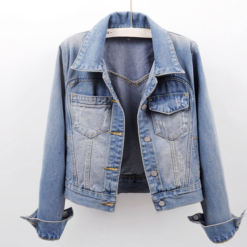 Spring Autumn Jacket Women 2019 Fashion Slim Coat Basic Denim Jacket Casual Female Jeans Outwear casaco feminino SL101, Blue
Spring Autumn Jacket Women 2019 Fashion Slim Coat Basic Denim Jacket Casual Female Jeans Outwear casaco feminino SL101, Blue