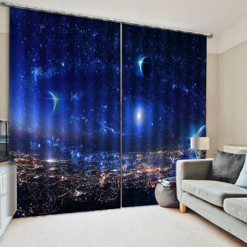 Custom night scene Blue sky curtains 3d curtains new window balcony thickened windshield blackout, As pic
Custom night scene Blue sky curtains 3d curtains new window balcony thickened windshield blackout, As pic