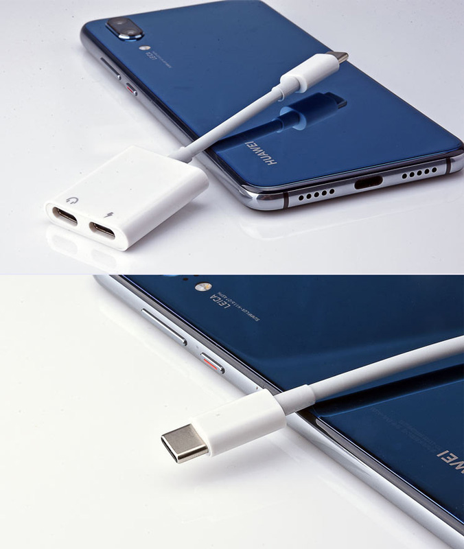 2 in 1 USB C Adapter o and Charger Splitter 3A Fast charging and DAC HIFI music 1 Type C Male to 2 Type-C female port for Pixel Hu