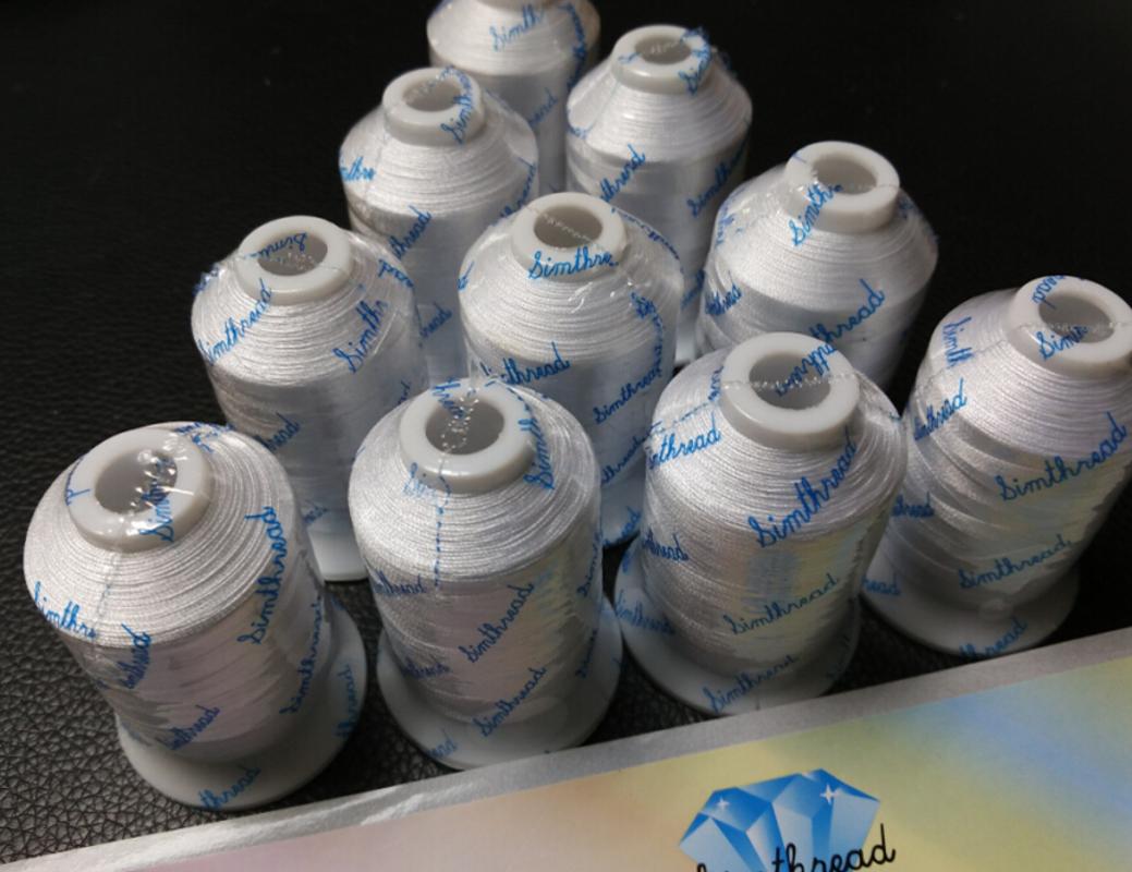 60wt 75D/2 Polyester embroidery thread for embroidery 1500m each 10 spools/set, White
60wt 75D/2 Polyester embroidery thread for embroidery 1500m each 10 spools/set, White