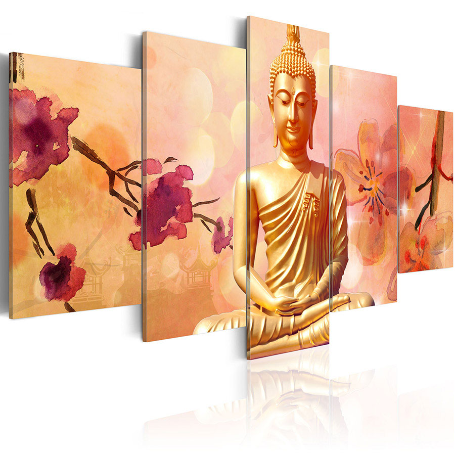 5pcs The World History Thai Buddha Statue Canvas Wall Painting Art Modern Home Decoration Wall Art Picture To Buddha Unframed от DHgate WW