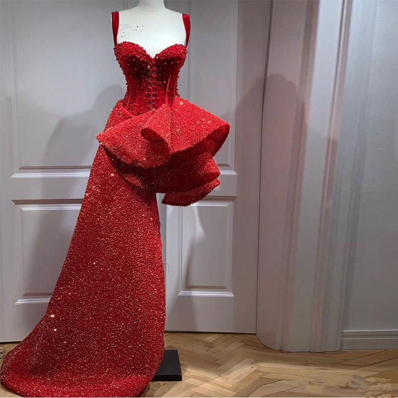 Red Bling Bling High Low Prom Dresses Sweetheart Beaded Sequined Ruffles Skirt Cocktail Evening Gown Sexy Event Wear, Blue
Red Bling Bling High Low Prom Dresses Sweetheart Beaded Sequined Ruffles Skirt Cocktail Evening Gown Sexy Event Wear, Blue