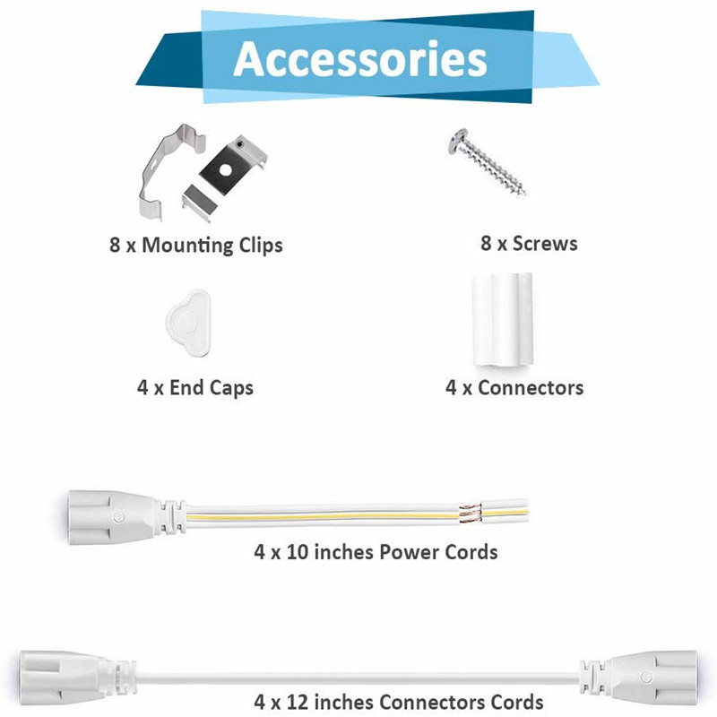 LED tubes Stock In US 2ft 4ft 5ft 6ft 8ft LED Tube Lights V Shape Integrated LED bulb fixtures 8 ft Cooler Door Freezer LEDs Light