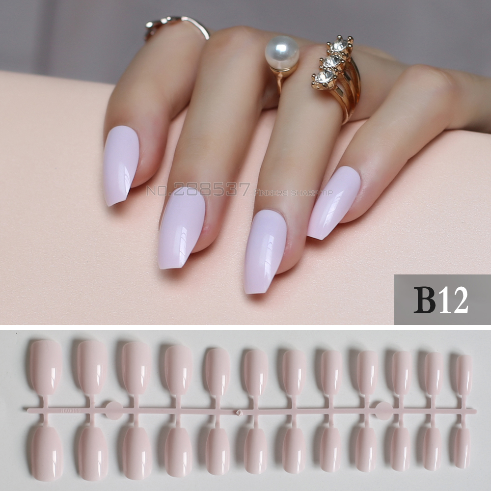 Light pink Full Nail Simple Artificial elegant Ballerina Fake nail 24pcs coffin tips Designs Pure colour False nails B12, 1 kit
Light pink Full Nail Simple Artificial elegant Ballerina Fake nail 24pcs coffin tips Designs Pure colour False nails B12, 1 kit