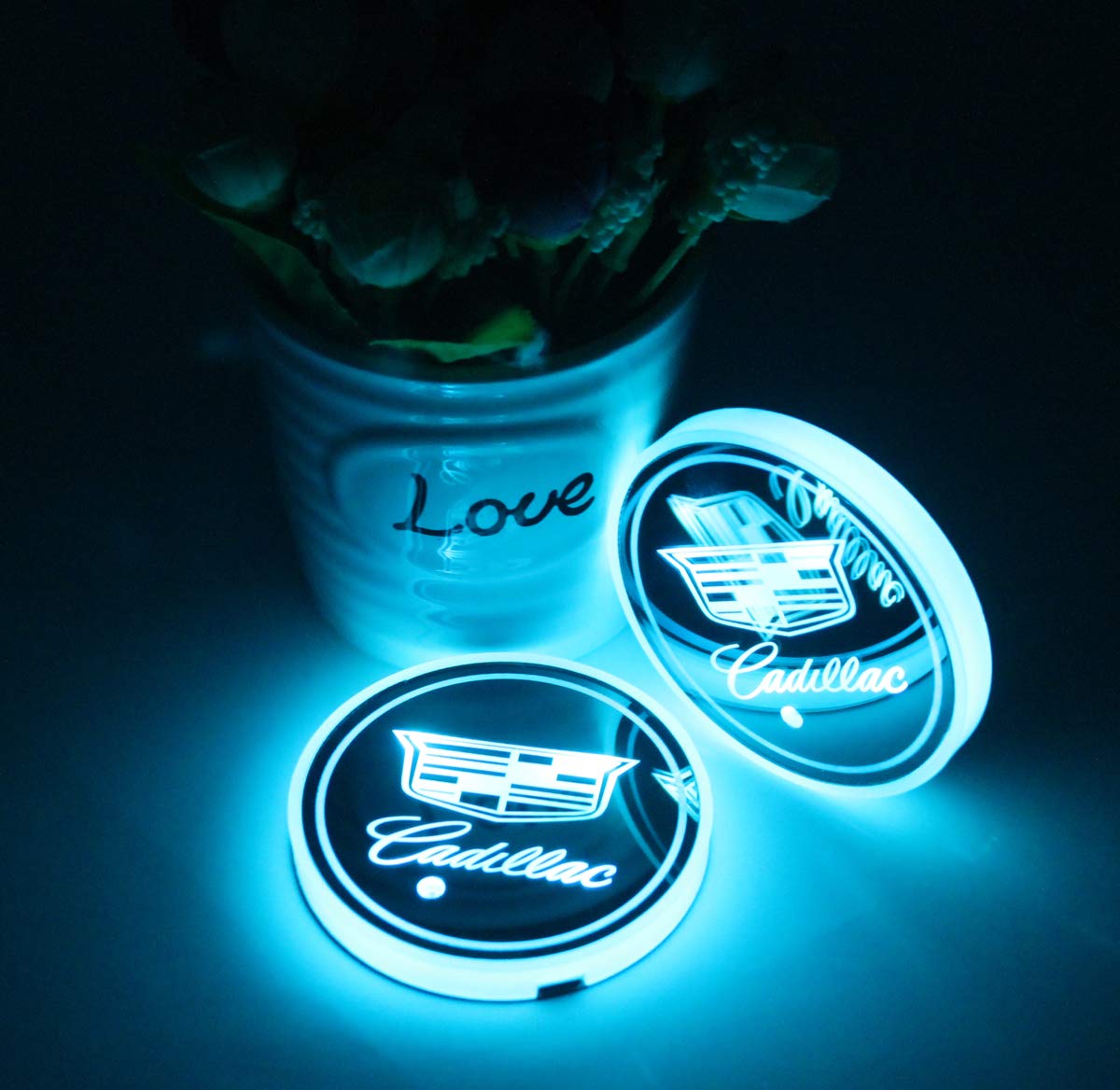 2pcs LED Car Cup Holder Lights for Cadillac, 7 Colors Changing USB Charging Mat Luminescent Cup Pad, LED Interior Atmosphere Lamp
2pcs LED Car Cup Holder Lights for Cadillac, 7 Colors Changing USB Charging Mat Luminescent Cup Pad, LED Interior Atmosphere Lamp