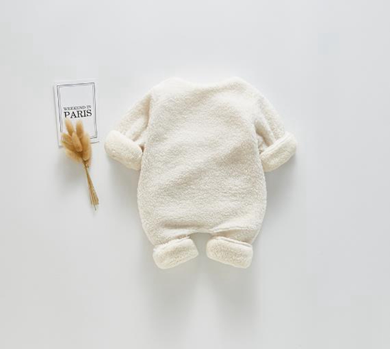 INS Baby Clothes Cashmere Infant Boy Rompers Warm Toddler Girl Jumpsuit Cute Newborn Overall Winter Baby Clothing 2 Colors DW4838