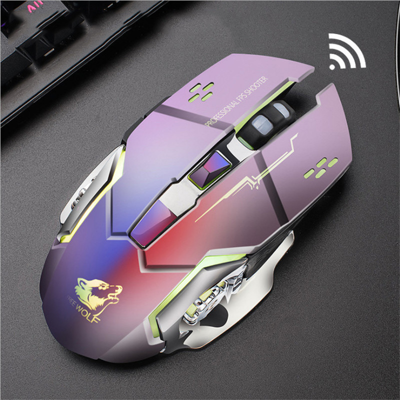 Wireless Mouse 7 Color Glow Gaming Mouse 2.4G Wireless Transmission Frequency 2000dpi Photoelectric Resolution Mice For Laptop Tablet