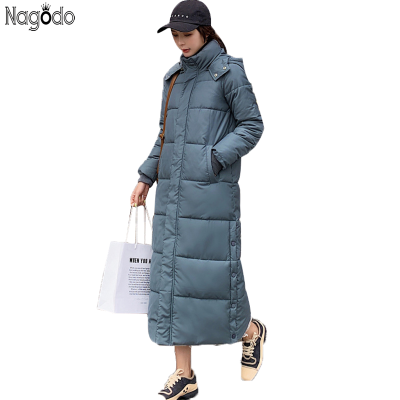 Nagodo winter parka women 2019 cotton pads thicken warm long coat ladies manteau femme hiver oversized jacket with hooded, Black
Nagodo winter parka women 2019 cotton pads thicken warm long coat ladies manteau femme hiver oversized jacket with hooded, Black