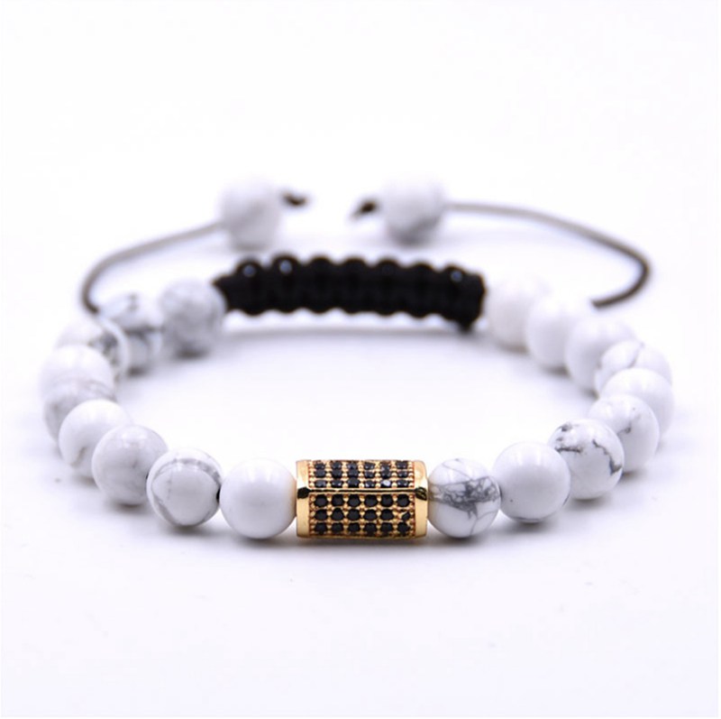 8mm natural lava stone beaded bracelet, men's stress relief yoga beads aromatherapy essential oil diffusion bracelet hand-woven bracelet bra