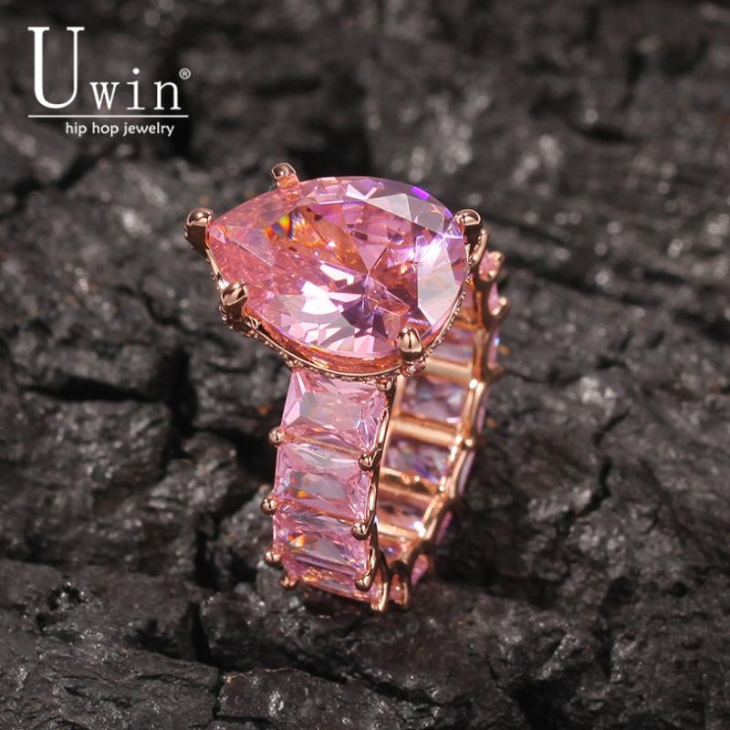 Cluster Rings Uwin Water Drop Big Gem Baguette CZ Ring Full Gold Crystal Cubic Zirconia Fashion Hiphop Ms. Jewelry Gift
Cluster Rings Uwin Water Drop Big Gem Baguette CZ Ring Full Gold Crystal Cubic Zirconia Fashion Hiphop Ms. Jewelry Gift