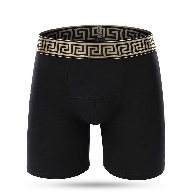 Wholesale-High quality cotton man long leg boxer gold edge mens trunks underwear men boxer long boxers, Gray
Wholesale-High quality cotton man long leg boxer gold edge mens trunks underwear men boxer long boxers, Gray
