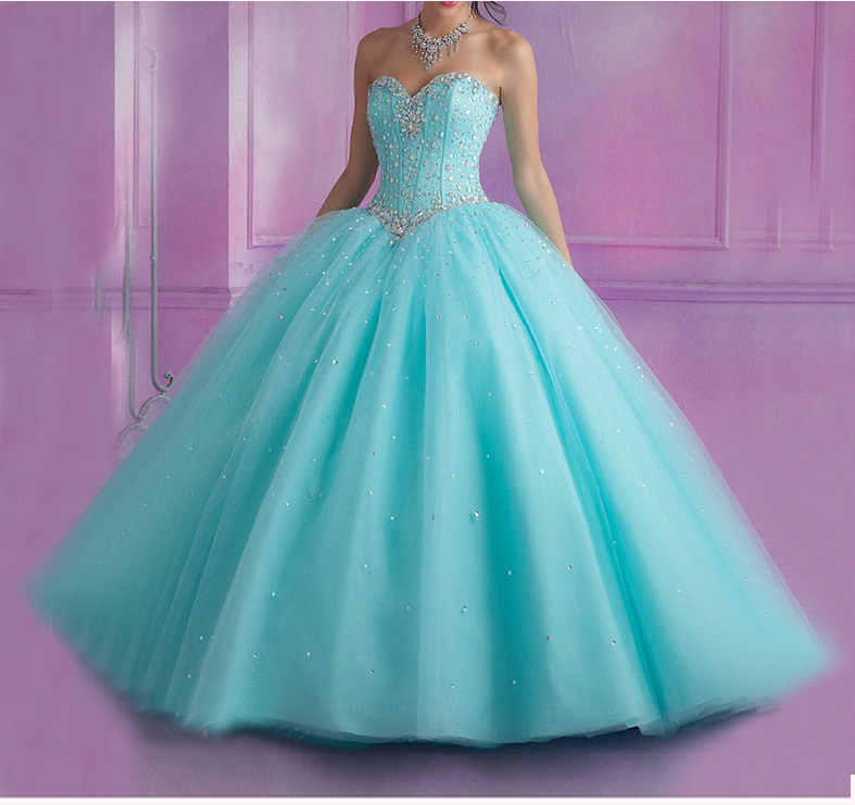 Vestidos Hot Light Blue Prom Dress Quinceanera Dresses 2019 Ball Gown Sweet 16 Dress Beaded Crystals Vestidos De 15 Anos Debutante Gown