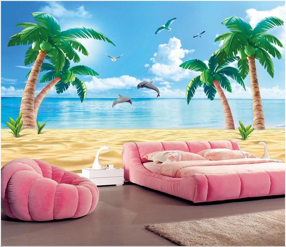 WDBH 3d wallpaper custom photo HD Dolphin Beach Coconut Tree 3D Background Wall art canvas pictures art canvas pictures, Non-woven
WDBH 3d wallpaper custom photo HD Dolphin Beach Coconut Tree 3D Background Wall art canvas pictures art canvas pictures, Non-woven