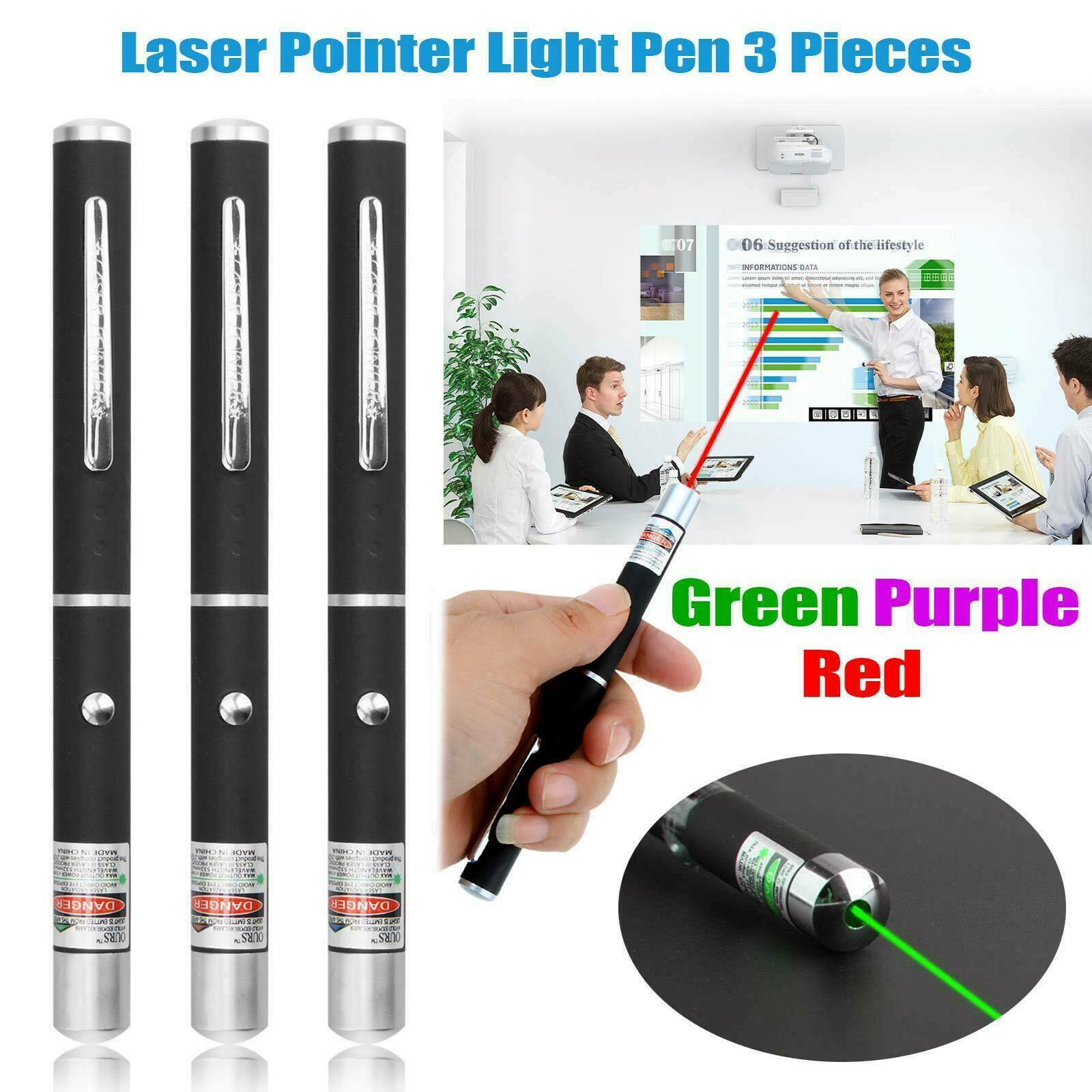 3PACK 100Miles Grande Military Green/RedBlue Purple Laser Pointer Pen Astronomy 650/405/532nm Powerful Lazer Cat/Dog Toy Single Light
3PACK 100Miles Grande Military Green/RedBlue Purple Laser Pointer Pen Astronomy 650/405/532nm Powerful Lazer Cat/Dog Toy Single Light