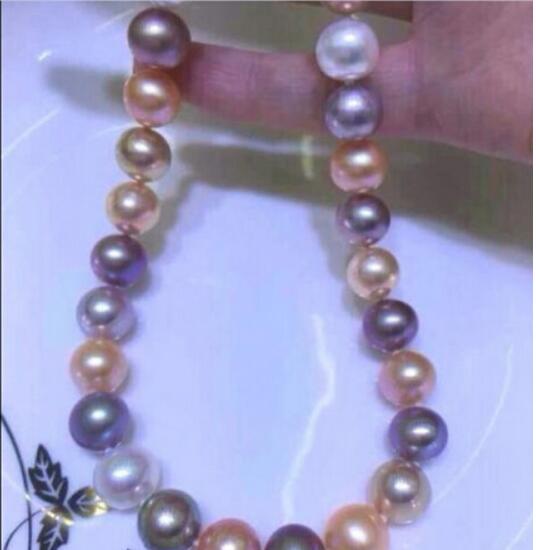 FREE SHIPPING ++ 9-10mm south sea round white pink purple multicolor pearl necklace, Silver
FREE SHIPPING ++ 9-10mm south sea round white pink purple multicolor pearl necklace, Silver