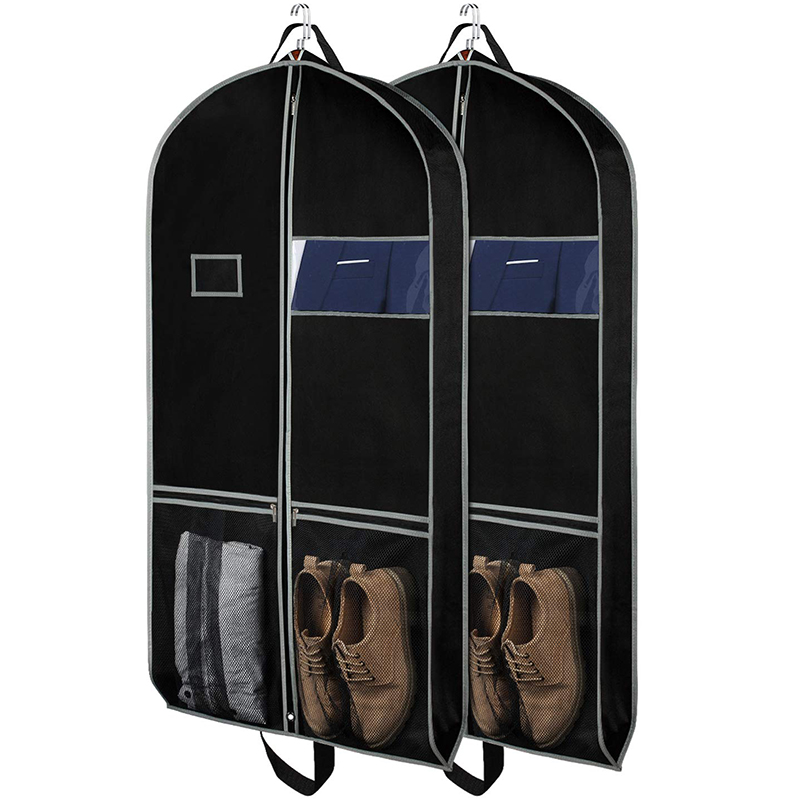 Garment Bags 2 Pack 43 Inch Garment Bags for Storage Travel Nonwoven Fabric Dress Bag Suit Bag with 2 Large Mesh Poc
Garment Bags 2 Pack 43 Inch Garment Bags for Storage Travel Nonwoven Fabric Dress Bag Suit Bag with 2 Large Mesh Poc