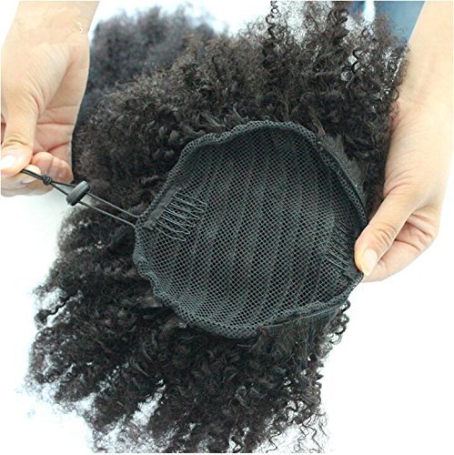 4b 4c Drawstring Puff Afro Kinky Curly Ponytail African American Short Wrap Human clip in Ponytail Hair Extensions