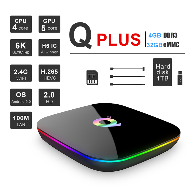 Q Plus Allwinner H6 Smart Android 9.0 TV Box 4GB 32GB 4K H.265 USB3.0 PK X96 MAX Set Top Box
Q Plus Allwinner H6 Smart Android 9.0 TV Box 4GB 32GB 4K H.265 USB3.0 PK X96 MAX Set Top Box