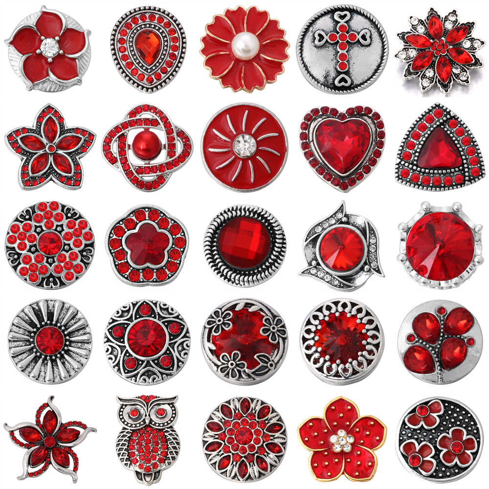 6pcs/lot Snap Button Jewelry Red Series Theme Rhinestone Flower Pattern Snap Buttons Fit 18mm Bracelets Bangles DIY Jewelry
6pcs/lot Snap Button Jewelry Red Series Theme Rhinestone Flower Pattern Snap Buttons Fit 18mm Bracelets Bangles DIY Jewelry